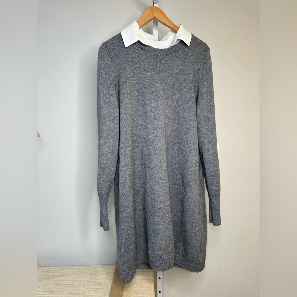 Joie Wool & Cashmere Blend Gittan Sweater Dress with Collar in Size M